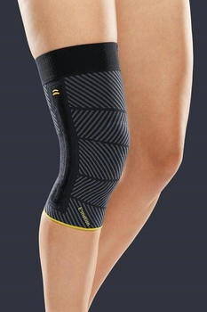 Medi Genumedi E+motion 3.0 Kniebandage extraweit mit Silikon Pelotte schwarz/gelb (K100615000)