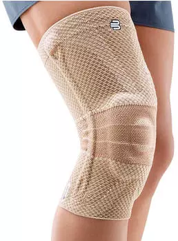 Bauerfeind Kniebandage GenuTrain A3 beige links 2
