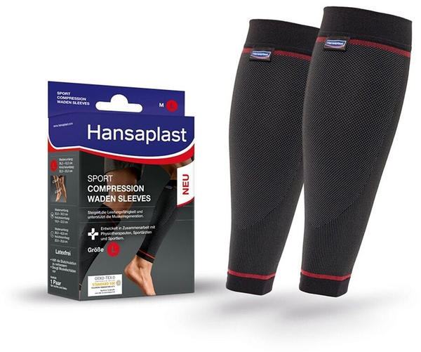 Hansaplast Sport Compression Waden Sleeves Gr. L (2 Stk.)