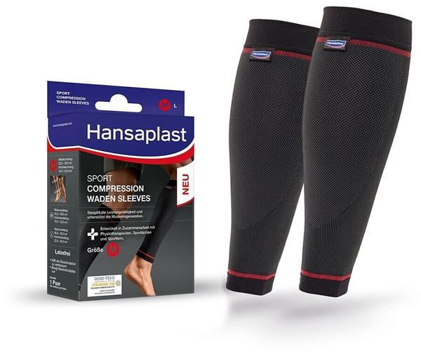 Hansaplast Sport Compression Waden Sleeves Gr. M (2 Stk.)