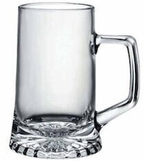 Bormioli Rocco Satz von 2 Gläsern Stern Glas mit Griff 26cl