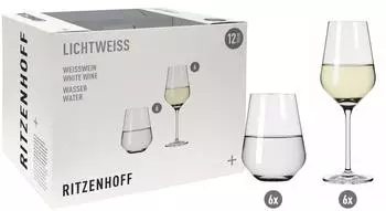 Ritzenhoff Ritzenhoff Lichtweiss Aurelie Wei&szlig;wein- & Wassergl&auml;ser 12er Set