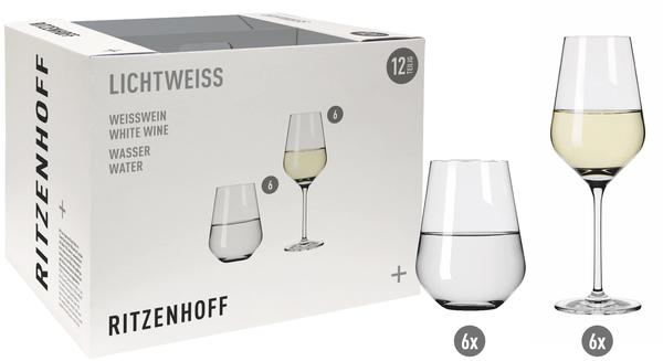 Ritzenhoff Ritzenhoff Lichtweiss Aurelie Weißwein- & Wassergläser 12er Set