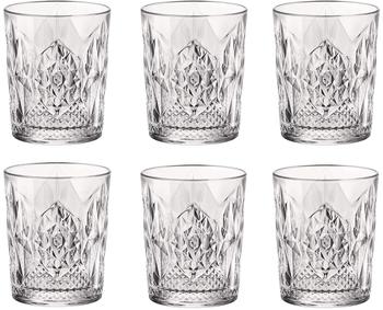 Bormioli Rocco 666218 Stone Tumbler, Trinkglas, 390ml, Glas, transparent, 6 Stück