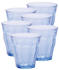 Duralex 1028BB06A0111 Picardie Marine Trinkglas, Wasserglas, Saftglas, 310ml, Glas, blau, 6 Stück