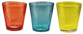 Tognana 3er Set Wasserglas Kolors, drei verschiedene Farben, 310 ml.