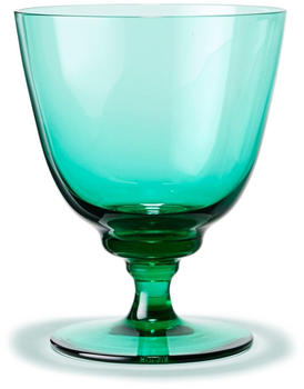 Holmegaard Flow Glas auf Fuß 35cl Emerald green