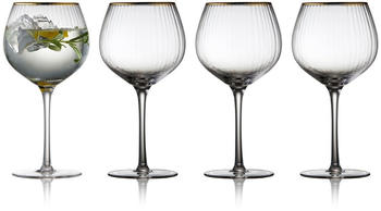 Lyngby Glas Palermo Gold Gin & Tonicglas 65 cl 4er Pack Klar-gold