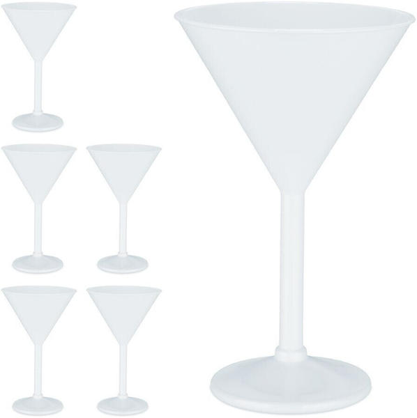 Relaxdays Martini Gläser Kunststoff 6er Set