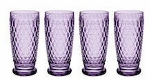 Villeroy & Boch Boston Coloured Longdrinkglas 400 ml Lavender 4er Set