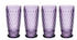 Villeroy & Boch Boston Coloured Longdrinkglas 400 ml Lavender 4er Set