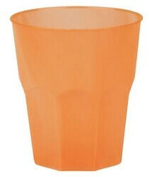Playflip 840 Mehrweg Becher orange Plastikbecher 350ml Wiederverwendbar Frost bunt