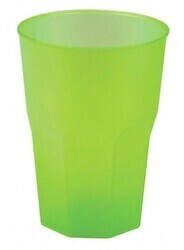 Playflip 432 Mehrweg Becher grün Plastikbecher 420ml Wiederverwendbar Frost bunt