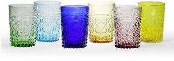 H+H 6er Set Gläsern Fiesole, sortiert, Glas Cl 26