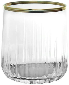 Pasabahce Nova 420154 4er-Set Glas mit Goldrand Wasserglas Trinkglas Saftglas Transparent