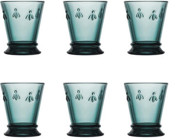 La Rochère Abeille Wasserglas 26 cl 6er Pack Dunkelblau