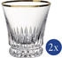 Villeroy & Boch Grand Royal Gold Wasserglas Set mit Goldrand, Wassergläser à 200 ml, Kristallglas, Klar