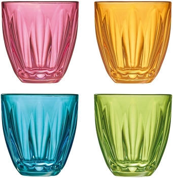 La Rochère Becher LILY aus Glas, 4er Set farbig