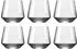 Ritzenhoff 6281002 Wasserglas 410 ml, Serie Sonnenschliff, 6 Stück Trinkgläser mit Relief, Geschenkset