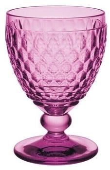 Villeroy & Boch Boston Berry Wassergläser 4er Set, 400 ml Kristallglas für Softdrinks Rosa