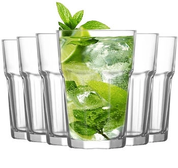 LAV 12x Aras 365ml Highball-Gläser - Groß Hi Ball Glas Wasser Gin Saft Cocktail Trinkgläser Becher-Set