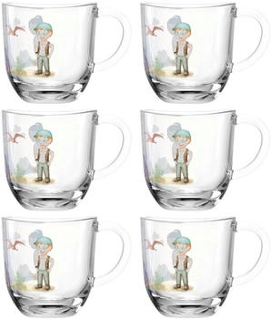 Leonardo Tasse Dino BAMBINI AVVENTURA, Glas, 280 ml, 6teilig