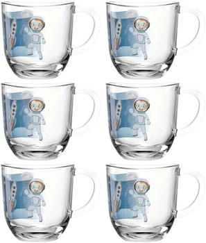 Leonardo Tasse Weltall BAMBINI AVVENTURA, Glas, 280 ml, 6teilig