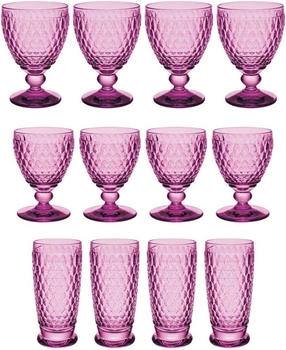 Villeroy & Boch Glas Boston Coloured Wein & Longdrinkgläser 12er Set, Glas, berry