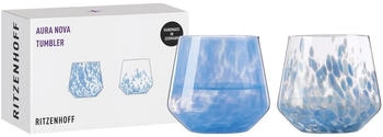Ritzenhoff 8021001 Tumbler 400 ml Serie Aura Nova Set 2 Stück Trinkund WasserGlas