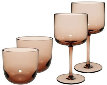 Villeroy & Boch like. by Like Glass Wein und Wassergl&auml;ser Set 4teilig Clay DS Glas