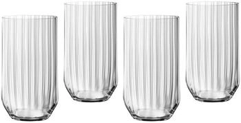 Spiegelau 4-teiliges Longdrinkgläser-Set, Cocktailgläser, Kristallglas, 445 ml, Linear, 4940179, Klar Spiegelau 4-teiliges Longdrinkgläser-Set, Cocktailgläser, Kristallglas, 445 ml, Linear, 4940179, Klar
