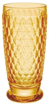 Villeroy & Boch Boston Saffron Longdrinkglas, 300 ml, Kristallglas für Cocktails, spülmaschinengeeignet, gelb Villeroy & Boch Boston Saffron Longdrinkglas, 300 ml, Kristallglas für Cocktails, spülmaschinengeeignet, gelb