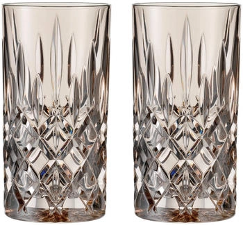 Nachtmann Noblesse Longdrinkglas 2er Set Wasserglas Longdrink Glas Taupe 395 ml