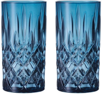 Nachtmann 2-teiliges Longdrinkgläser-Set, Blaue Cocktailgläser, Kristallglas, 395 ml, Vintage Blue, Noblesse, 105441 Nachtmann 2-teiliges Longdrinkgläser-Set, Blaue Cocktailgläser, Kristallglas, 395 ml, Vintage Blue, Noblesse, 105441
