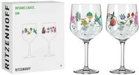 RITZENHOFF 3881002, RITZENHOFF Gin Glas 2-er Set BOTANIC LIGHTS #9 #10 Olaf Hajek