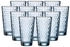 Ritzenhoff & Breker Longdrinkglas Favo Longdrinkgläser 400 ml 12er Set, Glas, Blau