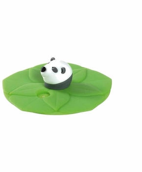 Leonardo Bambini TrinkglasDeckel 1 Stück, e GlasAbdeckung, BPAfrei, Panda, grün, schwarz, weiß, 9 cm Ø, 018728