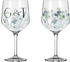 Ritzenhoff 3881001 GinGlas 700 ml 2erSet Serie Botanic Lights 2 Kelche mit Motiv und Spruch