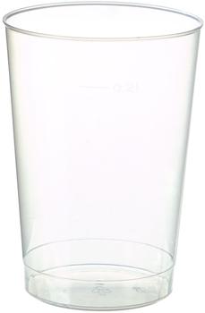 Papstar 40 Trinkbecher, PP 0,2 l Ø 6,8 cm x H: 9,8 cm transluzent unzerbrechlich Mindestbestellmenge 20 Stück