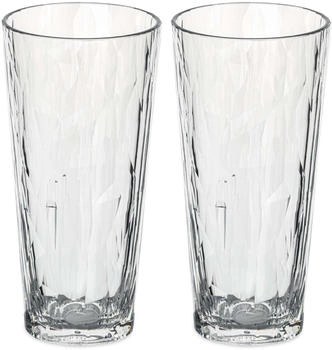 Koziol Club No. 19 Trinkglas Kunststoff 25 cl 2er-Pack Kristallklar