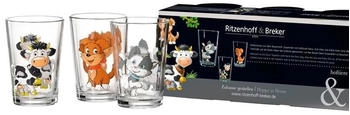 Ritzenhoff & Breker Kindergläser 3er Set 205ml Hoftiere