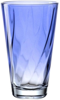 Leonardo GläserSet Trinkglas, TWIST, 300 ml, 4erSet, Glas blau
