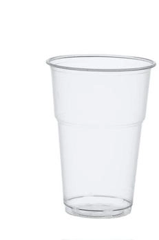 Papstar 70 Kaltgetränkebecher, PLA \"pure\" 0,4 l Ø 9,5 cm x H: 13,2 cm glasklar mit Schaumrand Mindestbestellmenge 16 Stück