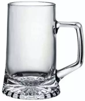 Bormioli Rocco Set von 2 Gl&auml;sern Stern transparent Glas mit Henkel 51 cl