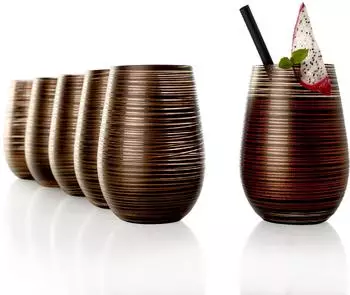 St&ouml;lzle Twister Trinkgl&auml;ser Schwarz-Bronze 465ml, 6er-Set (3520012ET098)
