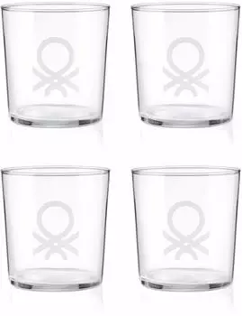 Benetton Gl&auml;ser-Set 4-teilig 0,345l Kristallglas, sp&uuml;lmaschinenfest (BE071)