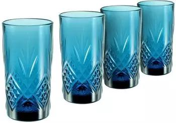 CreaTable Eugene Longdrinkgläser-Set 4-teilig, blau (33079)