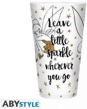 ABYstyle Tinkerbell Gold Glitter Glas 400ml