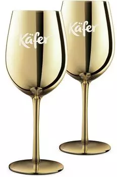 K&auml;fer Cocktail Kelch gold, Kristallglas, 600ml, 2er Set (15215010-0)