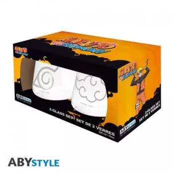 ABYstyle Naruto Shippuden Gl&auml;ser-Set Konoha & Akatsuki, 2er-Pack (ABYVER118)